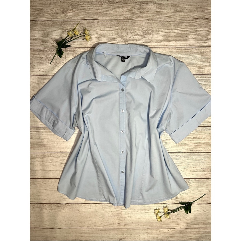 George Button Front Collared Short Sleeve Top - Picture 14 of 14